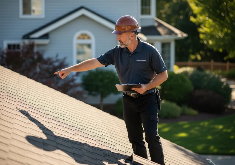 Trusted roofing contractor performing professional shingle repair
