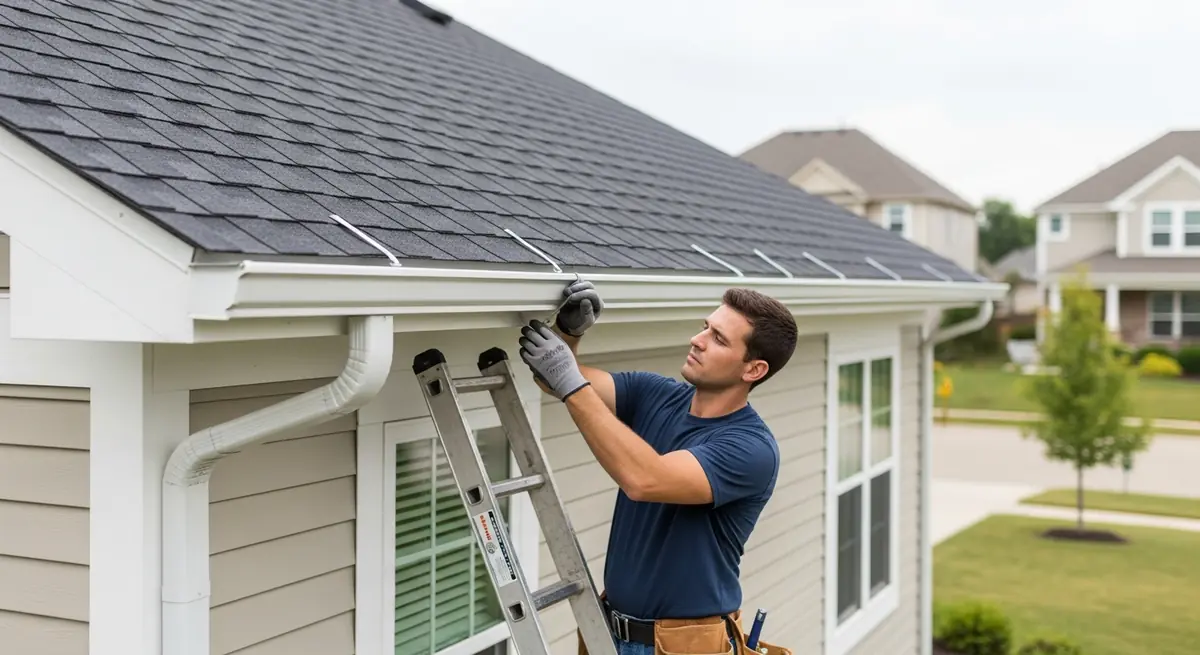 Professional gutter cleaning and repair service