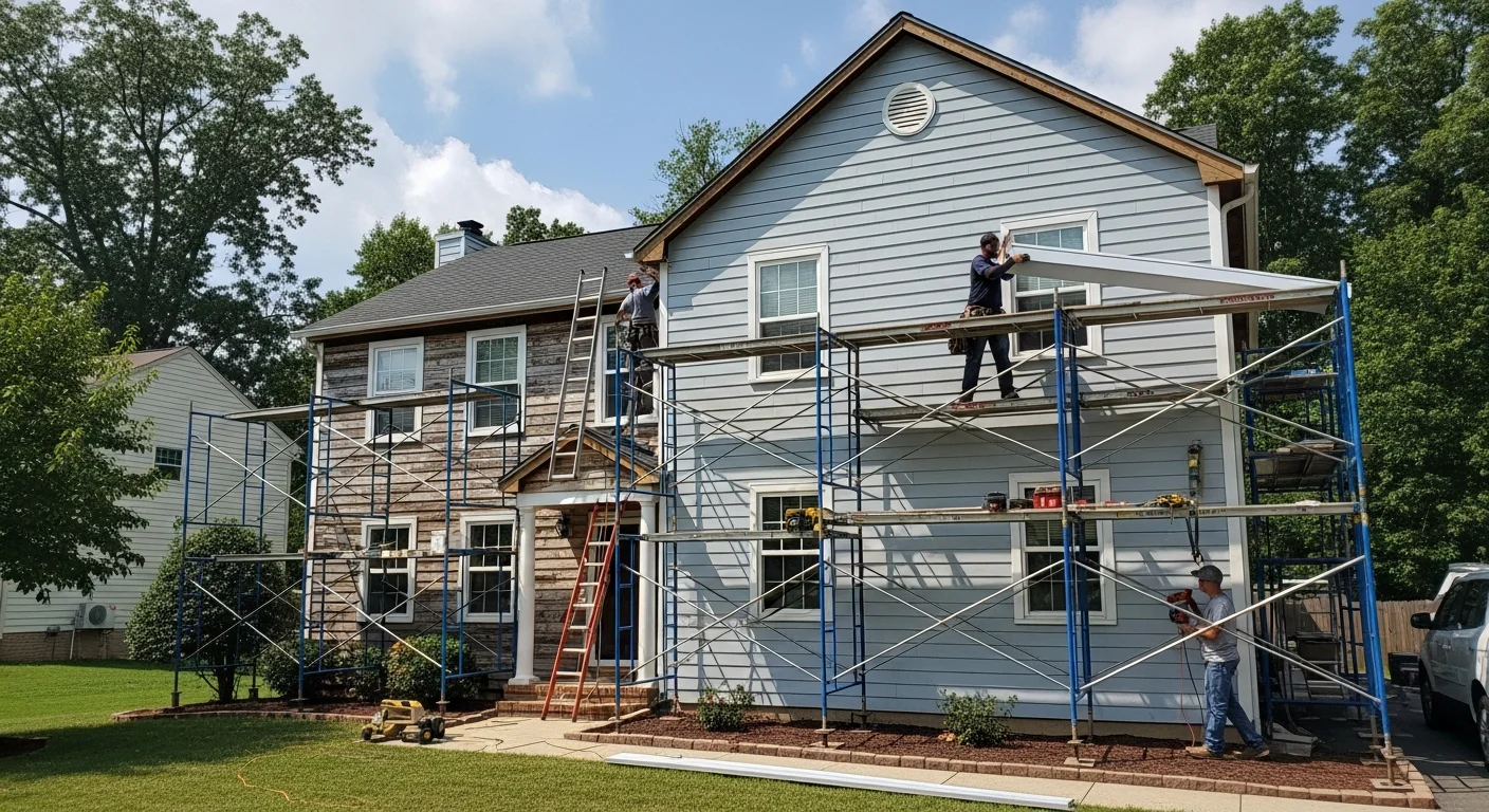 Siding replacement on Herndon VA home