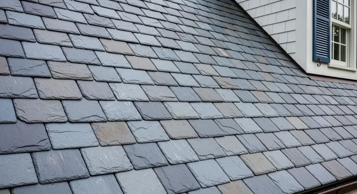 Natural slate roof on a historic home in McLean Virginia