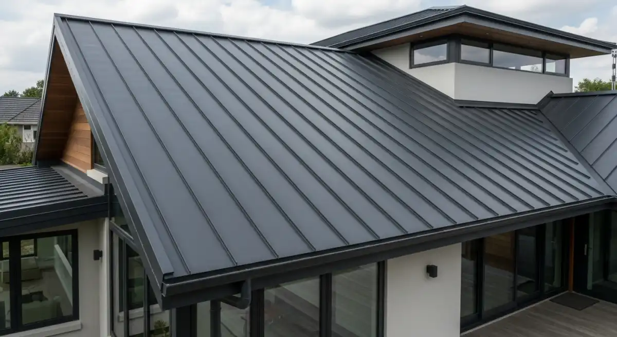 Durable standing seam metal roofing installation