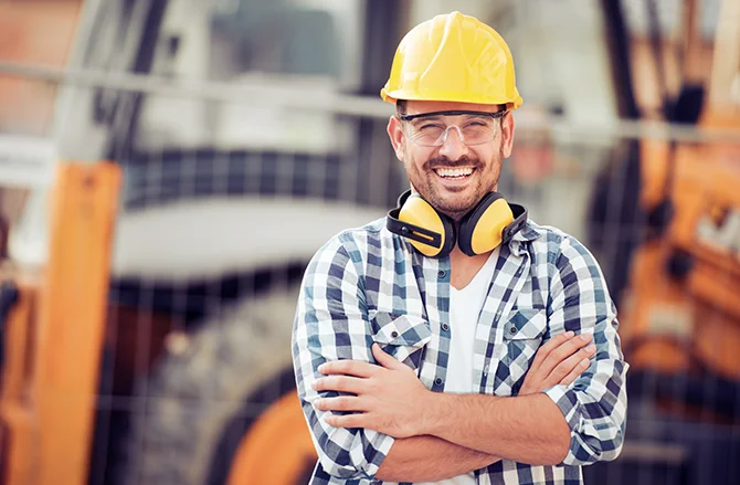 Professional contractor installing composition shingles